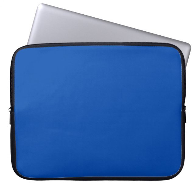 Solid Cobalt Blue Design Laptop Sleeve (Front)