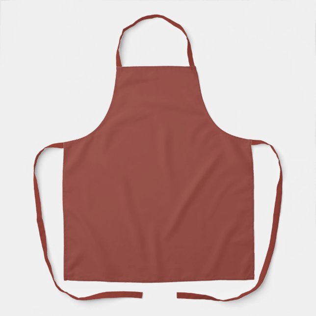 Solid Cognac Colour Minimalist Plain Modern Apron (Front)
