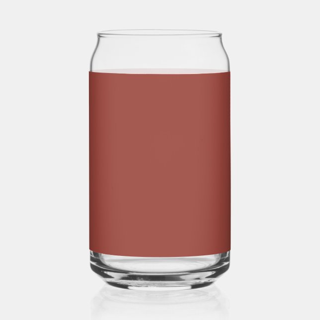 Solid Cognac Colour Minimalist Plain Modern Can Glass (Front)