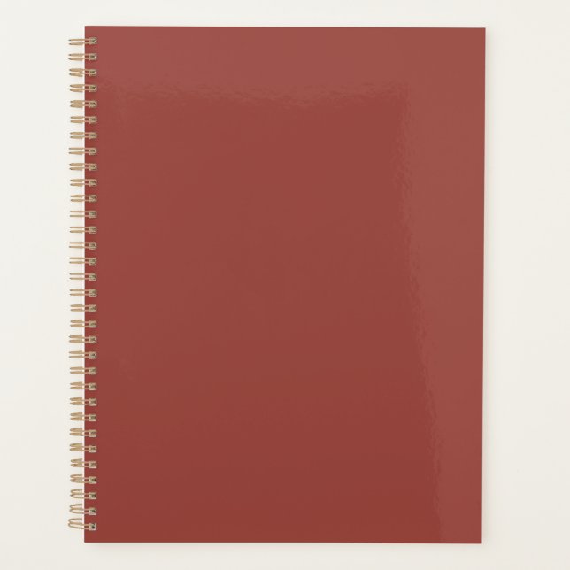 Solid Cognac Colour Minimalist Plain Modern Planner (Front)