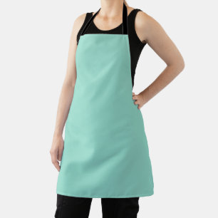 Solid color Beach Glass plain aqua green mint  Apron