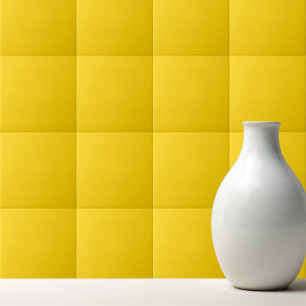 Solid color bright yellow tile