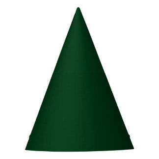 Solid color dark green party hat