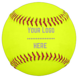 solid color fluorescent  yellow - your  logo softball