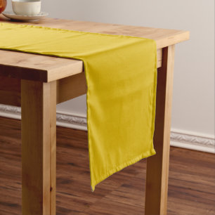 Solid color goldenrod plain mustard yel medium table runner