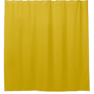 Solid color goldenrod plain mustard yel shower curtain