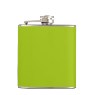 solid color pistachio green hip flask
