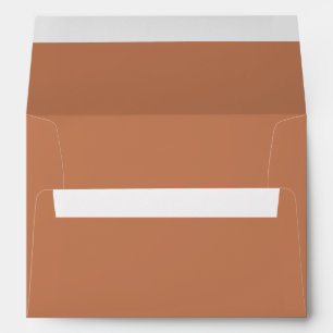 Solid color plain Copper brown Envelope