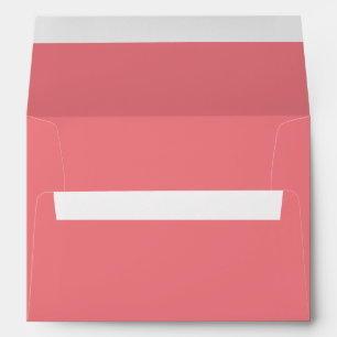  Solid color plain Dark Coral pink Envelope