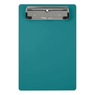 Solid color plain Deep Aqua teal Mini Clipboard