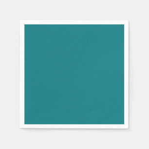  Solid color plain Deep Aqua teal Napkin