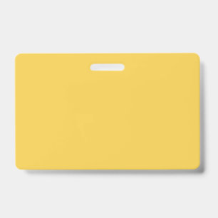 Solid color plain Marigold Yellow ID Badge