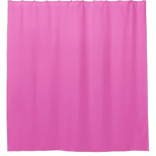 Solid color plain orchid bright pink shower curtain