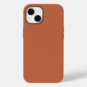  Solid color plain pastel rust orange Case-Mate iPhone 14 Case