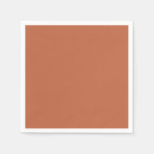  Solid color plain pastel rust orange Napkin