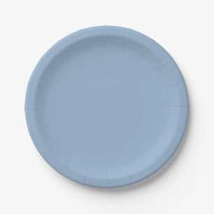 Solid color plain powder blue paper plate