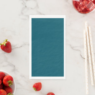 Solid color plain teal peacock napkin