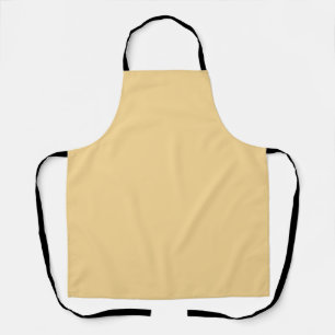 Solid color plain vintage pale yellow apron
