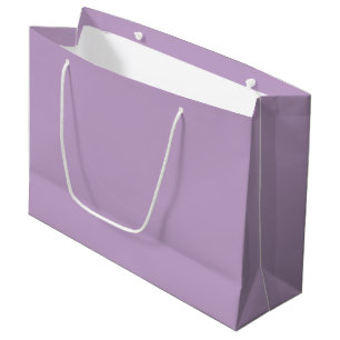 Solid color plain wisteria light purple large gift bag