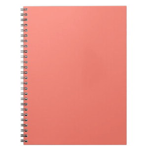 Solid color salmon coral notebook