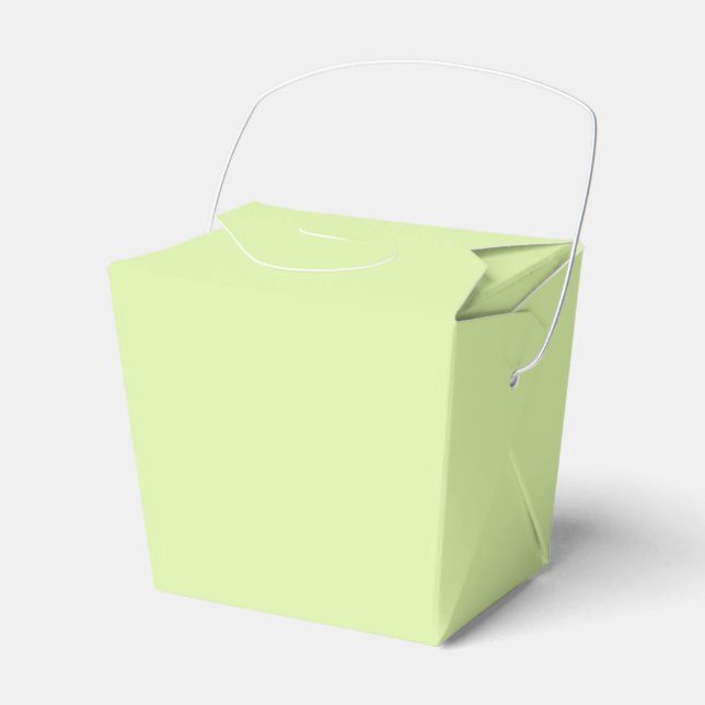 Solid color soft honeydew green favour box (Front Side)