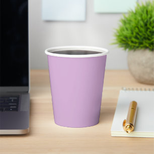 Solid color soft orchid pastel purple lilac paper cups