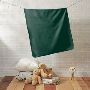 solid color spruce dark green baby blanket