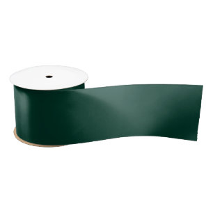 Solid color spruce dark green satin ribbon