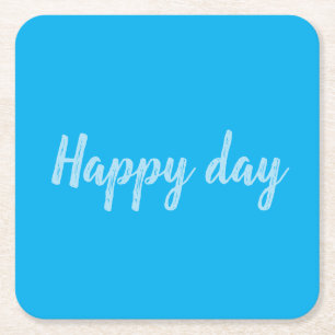 Solid Color Text Template Square Paper Coaster
