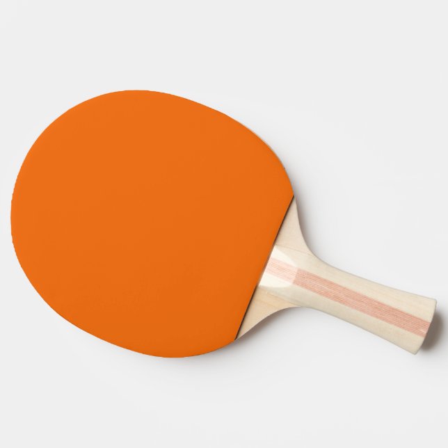 Solid color tiger orange ping pong paddle (Side)