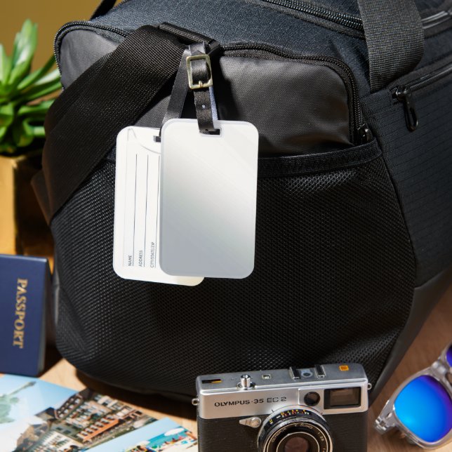 Solid Colour American Luggage Tag (Front & Back)