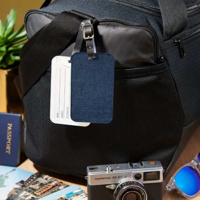 Solid Colour American Luggage Tag (Front & Back)