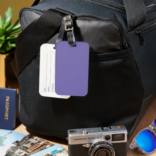 Solid Colour American Luggage Tag (Front & Back)