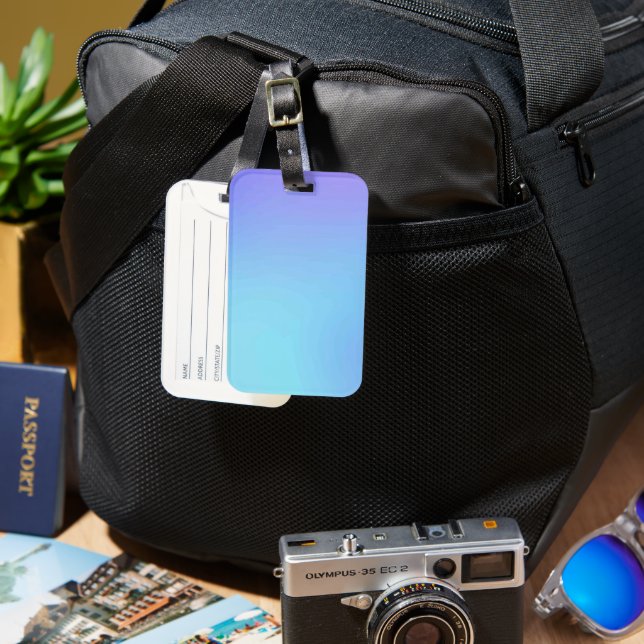 Solid Colour American Luggage Tag (Front & Back)