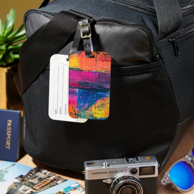 Solid Colour American Luggage Tag (Front & Back)