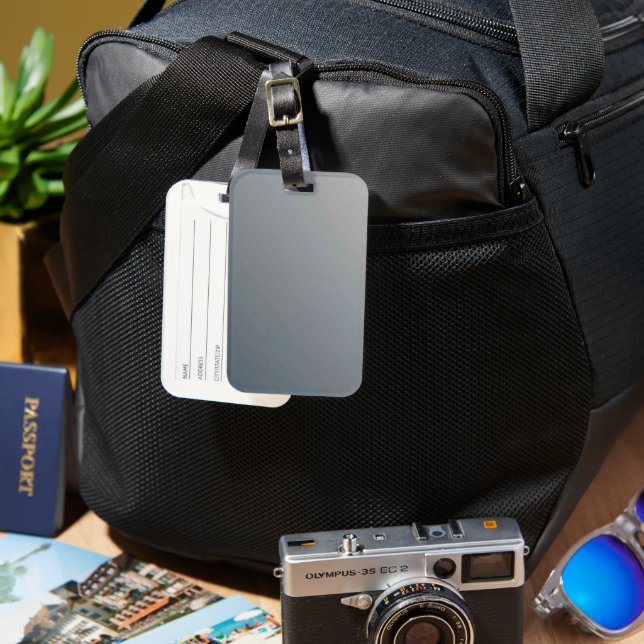 Solid Colour American Luggage Tag (Front & Back)