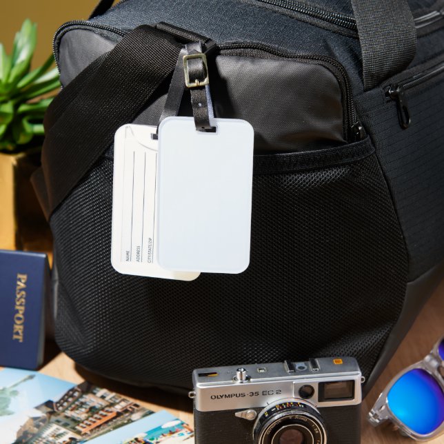 Solid Colour American Luggage Tag (Front & Back)