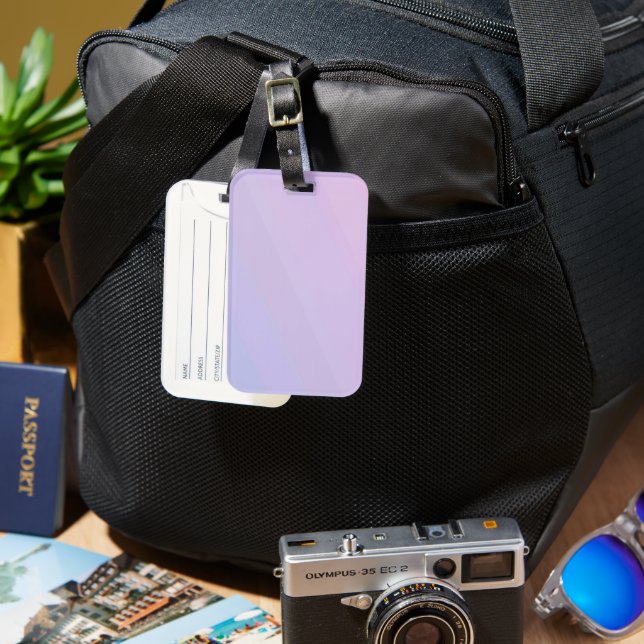 Solid Colour American Luggage Tag (Front & Back)