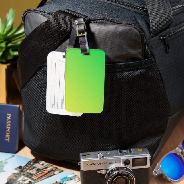 Solid Colour American Luggage Tag (Front & Back)