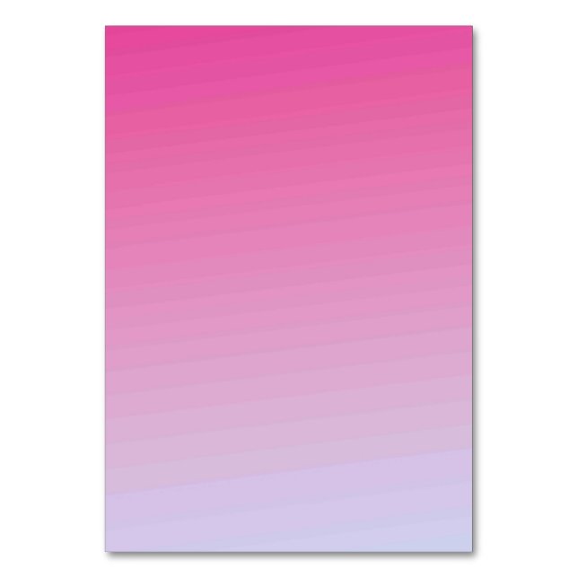 Solid Colour American Table Number Card  (Front)