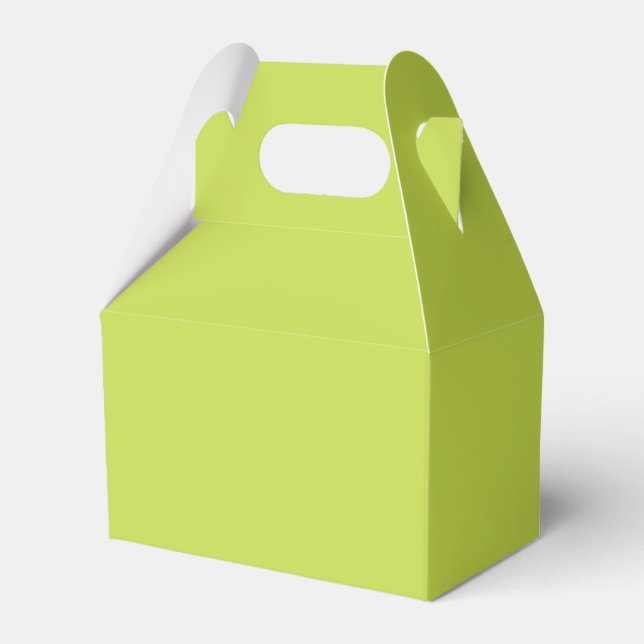 Solid colour avocado light green favour box (Front Side)