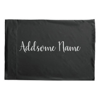Solid Colour Basic Black Modern  Stylish Pillowcase