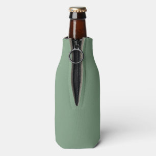Solid colour basil smoke green bottle cooler