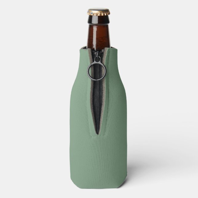 Solid colour basil smoke green bottle cooler (Bottle Back)