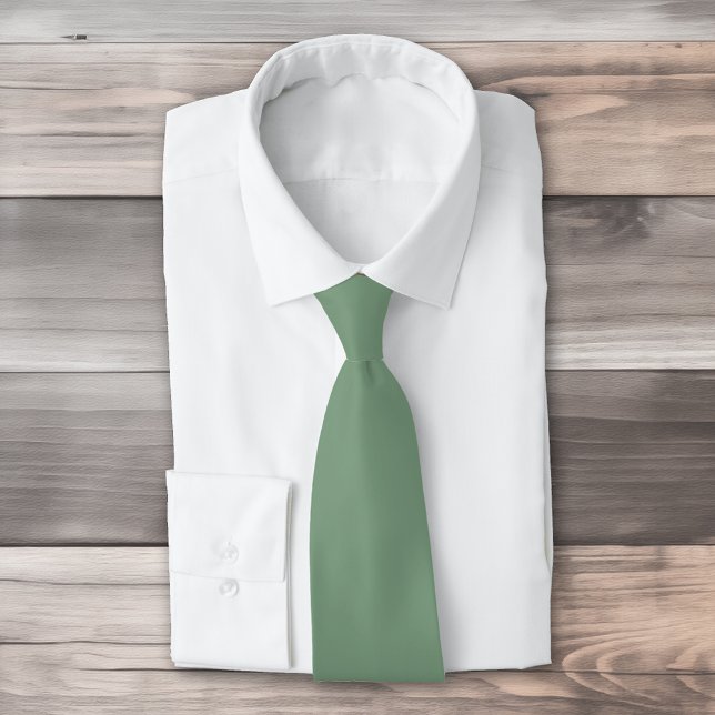 Solid colour basil smoke green tie (Creator Uploaded)