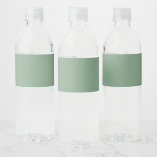 Solid colour basil smoke green water bottle label