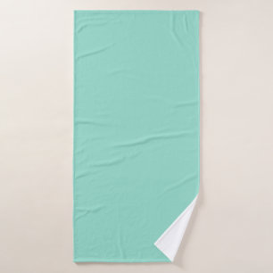Solid colour Beach Glass plain aqua green mint Bath Towel