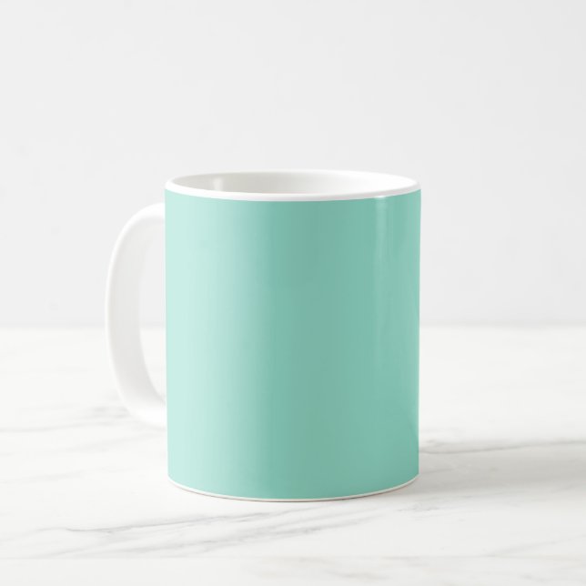 Solid colour Beach Glass plain aqua green mint  Coffee Mug (Front Left)