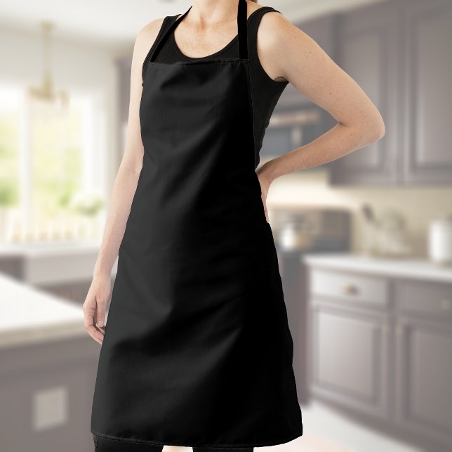 Solid Colour Black Apron (Creator Uploaded)