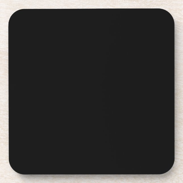 Solid Colour: Black Coaster (Front)